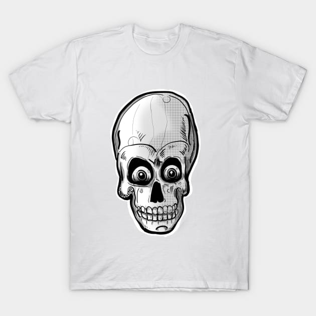 Pop Art Comic book zombie skull T-Shirt by silentrob668